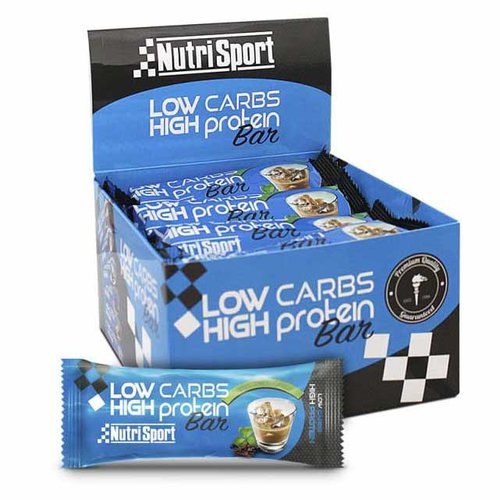 Nutrisport Low Carb High Protein 16 Units Irish Cream Energy Bars Box Blau