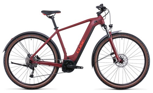 Cube Nuride Hybrid Performance 500 Allroad (2022) - 28 Zoll 500Wh 9K Diamant - darkred n red