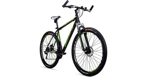 Bergsteiger Jugendfahrrad Mountainbike Detroit 29 Zoll, schwarz
