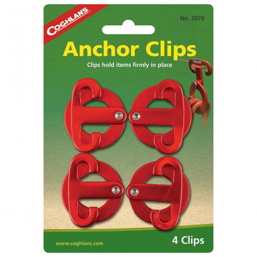 Coghlans Anchor Clips 4 Clips + 2 Schnurspanner + 1 Seil + 1 Packbeutel