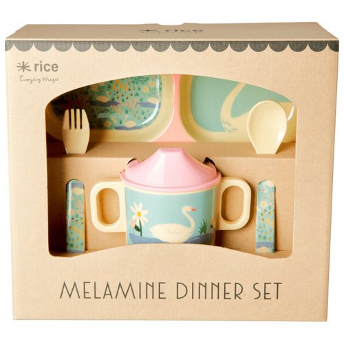Rice Melamine Baby Dinner Set in Gift Box