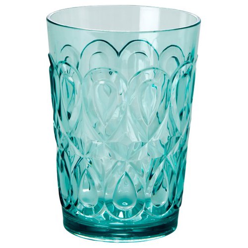 Rice Acrylic Tumbler with Swirly Embossed Detail Gr 500 ml türkis