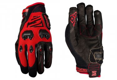 Five Gloves funf dh lange handschuhe rot schwarz