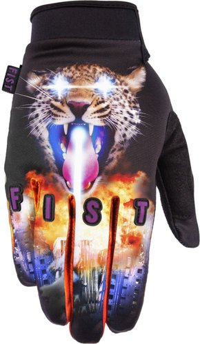 Fist Handschuh Lazer Leopard violett-schwarz M
