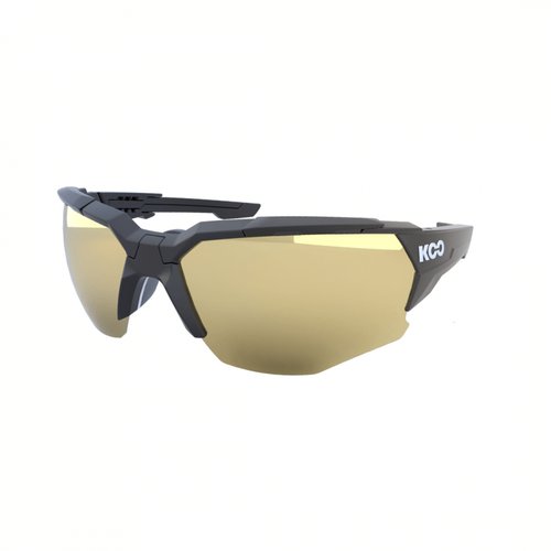 Koo Orion Mattschwarze Brille Molky Gold Linse