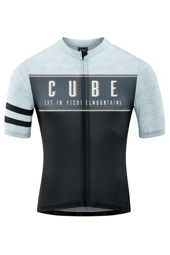 Cube BLACKLINE Trikot CMPT kurzarm grey´n´blue XL