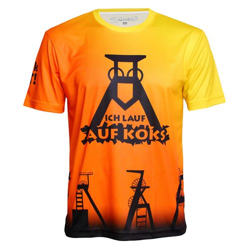 Lauflust Ich lauf auf Koks Funktions T-Shirt Nordsternorange für Männers