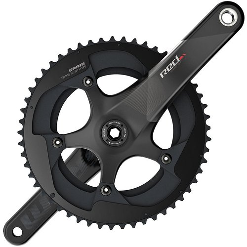 SRAM Red GXP Kompakt Rennrad Kurbelgarnitur (11-fach) - Schwarz}  - 110mm