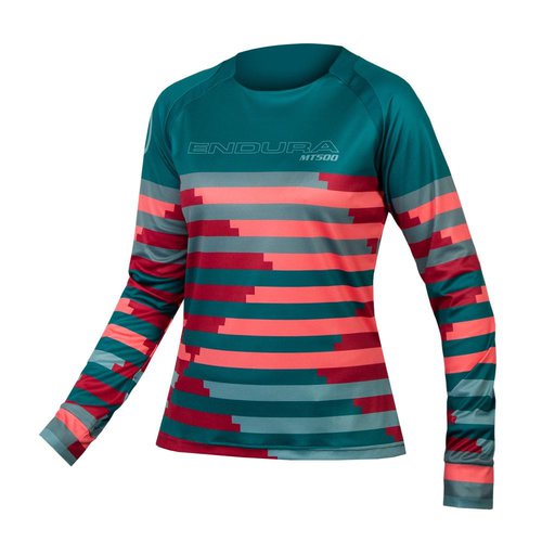 Endura MT500 Supercraft T-Shirt Damen (langarm) Fichtgrün XS