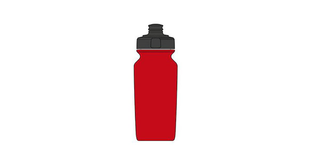 Massi Basic Sport-Trinkflasche 500ml – Transparent/weiß Mit Schwarzem Verschluss, BPA-frei