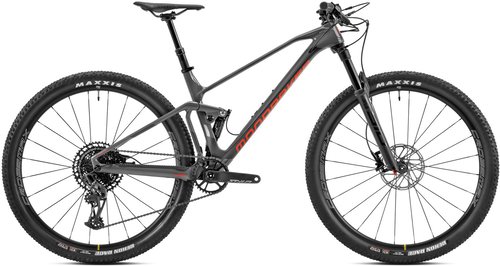 Mondraker F-Podium Carbon DC Gloss Nimbus Grey / Matte Carbon / Flame Red 2023 L