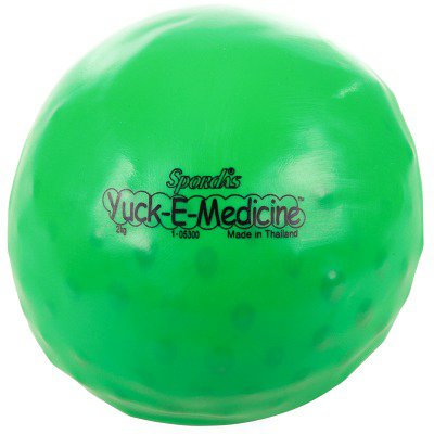 Spordas Medizinball "Yuck-E-Medicine", 2 kg, ø 16 cm, Grün