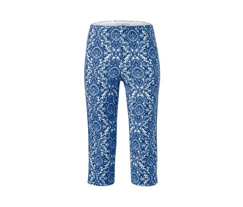 Tchibo Bedruckte Stretchhose in 3/4-Länge, blau