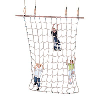 Sport-thieme Kletternetz für Turnringe, Spinnfaser Natur, 3,5 m