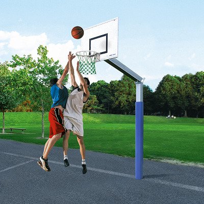 Sport-Thieme Basketballanlage "Fair Play" mit Herkulesseil-Netz, Korb "Outdoor"
