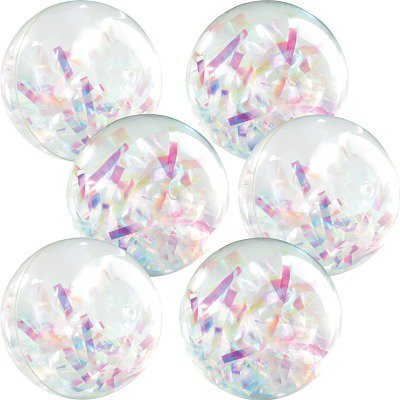 Eduplay Flummi-Ball "Diamant Regenbogen", 6er Set