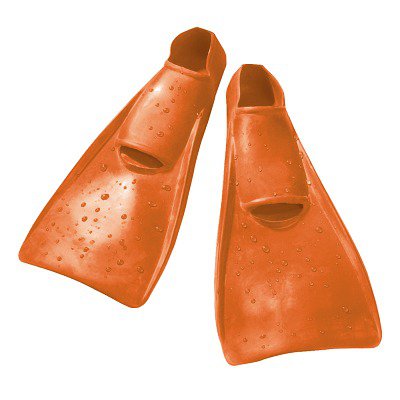 Flipper Swimsafe Schwimmflossen "Entenschuhe", Größe 22–24, Orange