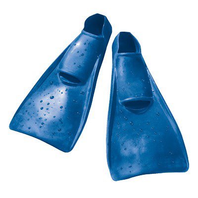 Flipper Swimsafe Schwimmflossen "Entenschuhe", Größe 24–26, Blau
