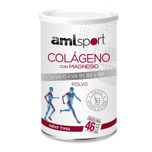 Amlsport Collagen With Magnesium And Vitamin Cb1b2b6 350g Strawberry Mehrfarbig