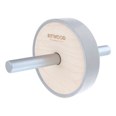 Fitwood Bauchtrainer "Ab Wheel Kivi", Holz natur/Silber