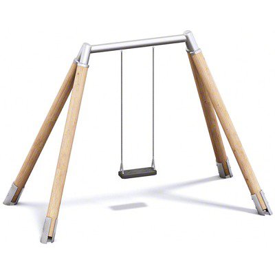 Playparc Einzelschaukel "Holz/Metall", Aufhängehöhe 200 cm