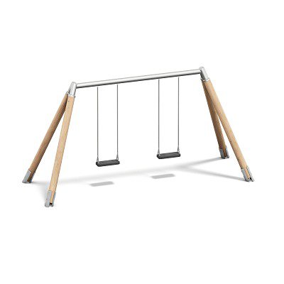 Playparc Doppelschaukel "Holz/Metall", Aufhängehöhe 245 cm