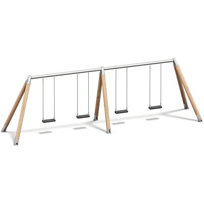 Playparc Vierfachschaukel "Holz/Metall", Aufhängehöhe 245 cm