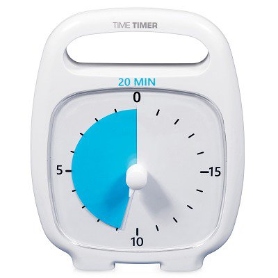 Time Timer Zeitdauer-Uhr "Plus", 20 Min., Weiß