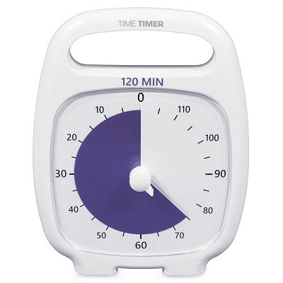 Time Timer Zeitdauer-Uhr "Plus", 120 Min., Weiß