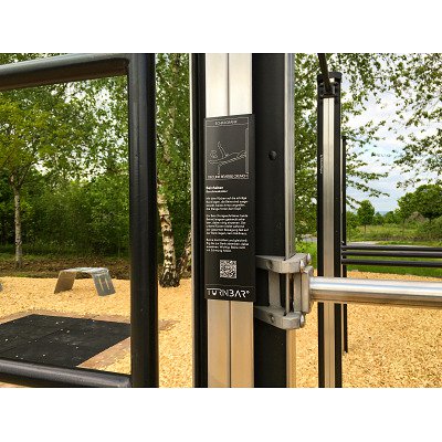 Turnbar Info- und Hinweistafel für Outdoor-Fitnessgeräte von