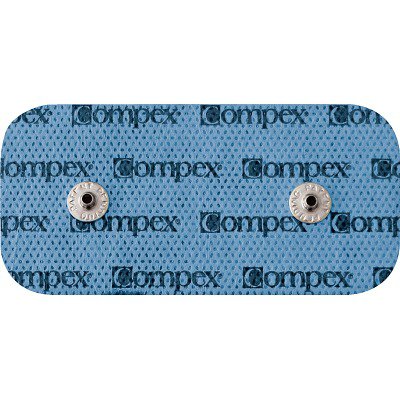 Compex Elektrodenpad-Set für Muskelstimulationsgerät, 5x10 cm, 2 Stück, 2 Anschlüsse