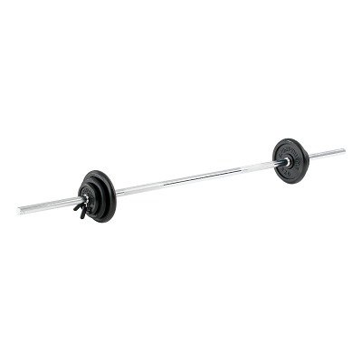 Sport-thieme Langhantel-Set 52,5 kg oder 77,5 kg, Gummiert, 52,5 kg