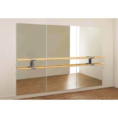 Dinamica Ballet Ballettspiegel "Amadeus", Doppelstange à 6 m und 4 Halter, 6,00x2,00 m