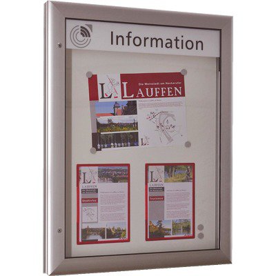 Schaar Design Schaukasten "S-Serie", 540x800x80 mm, Rückwand: Anthrazit