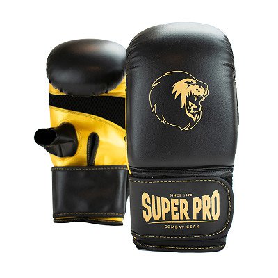 Super Pro Boxhandschuhe "Victor", XS, Schwarz-Gold
