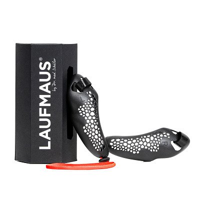 Laufmaus Lauftrainer by Dr. med. Schüler, Schwarz mit orangenem Band, Small