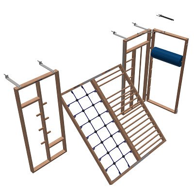 Sport-thieme Turnwand-Kombination "TuWa Kletterwand 5", Ohne Fallschutzmatten