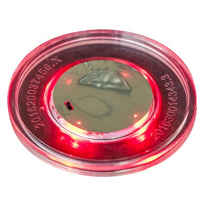 Carromco Airhockey Puck "LED", ø 65 mm, Rot
