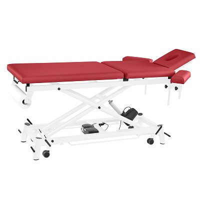 Pader Medi Tech Elektrische Therapieliege "Ecofresh 3.0", 68 cm, 3-teilig, Bordeaux, Weiß
