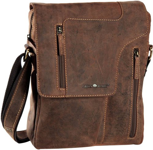 Greenburry Vintage Revolver Bag  in Braun (4.9 Liter), Umhängetasche