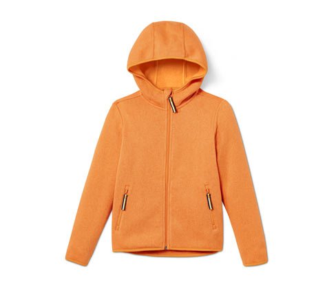 Tchibo Strickfleece-Jacke, gelb meliert