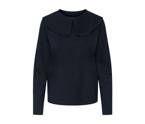 Tchibo Langarmshirt mit Volantkragen
