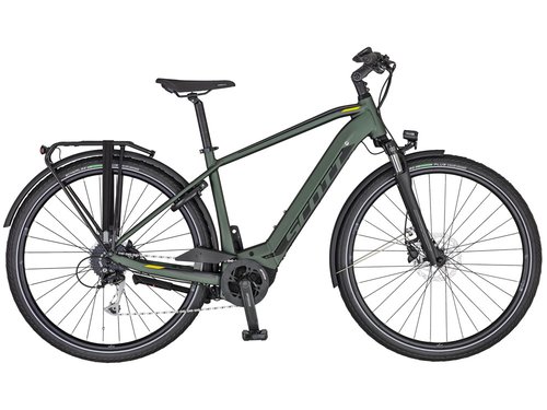 Scott Sub Tour eRIDE 20 (500Wh) City E-Bike Herren 28'' (schwarz / dunkelgrün / gelb /
