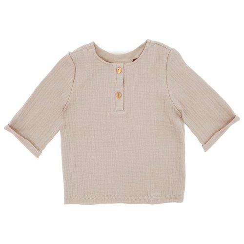 Maximo Baby Boy's Hemd 3/4 Arm Musselin Gr 86/92 grau
