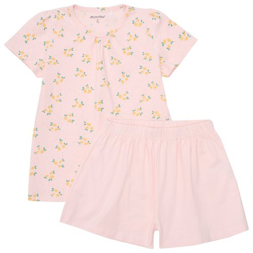 Minymo Kid's T-Shirt+Short Set Aop Gr 98 rosa