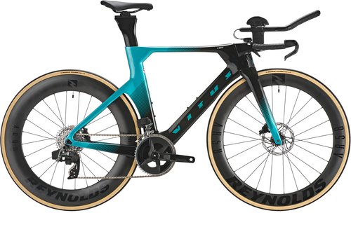 Vitus Auro Disc Rival AXS Zeitfahrrad - Carbon/Deep Teal