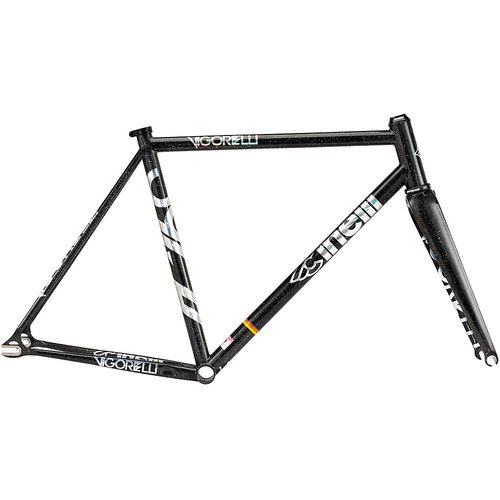 Cinelli Vigorelli Track Stahl Rahmensatz (2019) 2021 - Schwarz}  - XS}