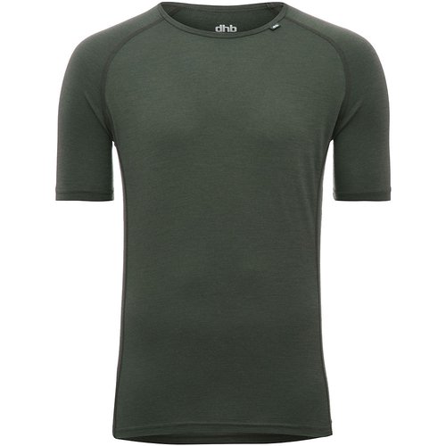 dhb Merino Kurzarm-Funktionsshirt (M_150) - Khaki}  - L}