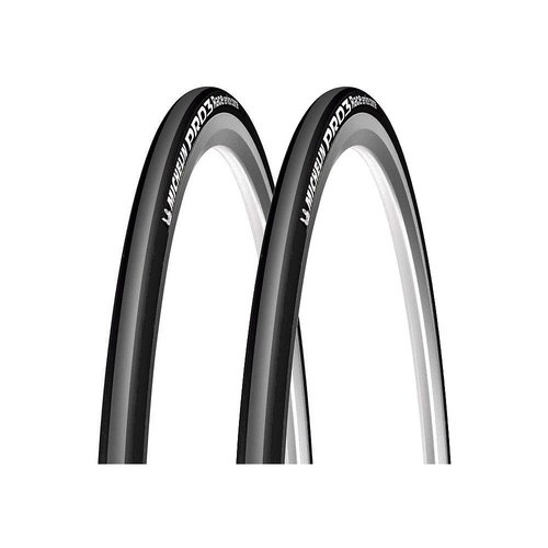 MICHELIN Pro 3 25c Road Bike Tyres (Pair) Dunkelgrau} Folding Bead