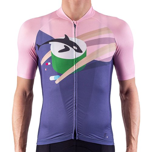 Isadore Alternative Cycling Jersey Soul Sushi  - Blue-Pink}  - S}